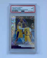 2024 Photogenic LeBron James Unforgettable - Diamond /75 Lakers PSA 9