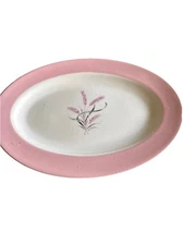 Homer Laughlin Pink Radiance Serving Platter 1950’s USA 9 In Vintage