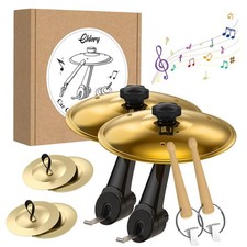 2-Pack Mini Drum Crash Cymbals for Car Air Vent, Compact Durable Accessory Set