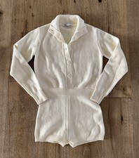 Zara Sweater Romper Limited Edition Knit Playsuit Long Sleeve Ivory Women  s S