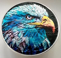 Blue Bald Eagle - American Silver Eagle 1oz .999 Silver Dollar Coin Gift