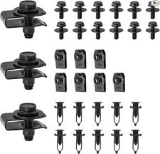 35 PCS Car Engine Under Cover Splash Shield Guard Body Bolts, Auto Bumper Extrud