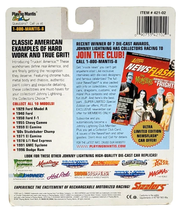 1997 Johnny Lightning Truckin' America '60s Studebaker Champ Collector No. 18 - Image 2 of 4