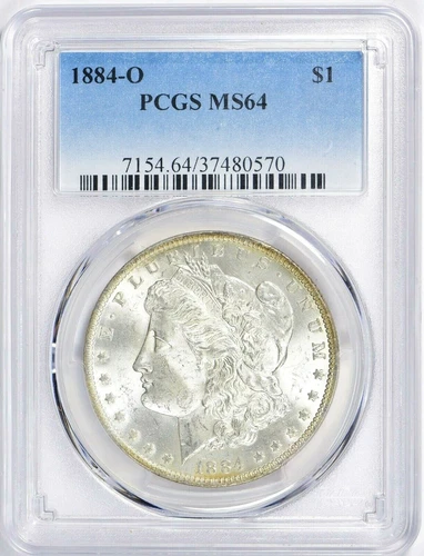 1884-O Morgan Silver Dollar PCGS MS64  #7154.64/37480570-  6