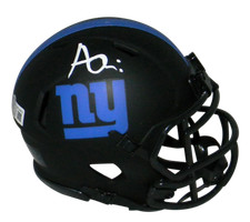 AZEEZ OJULARI SIGNED NEW YORK GIANTS ECLIPSE SPEED MINI HELMET BECKETT