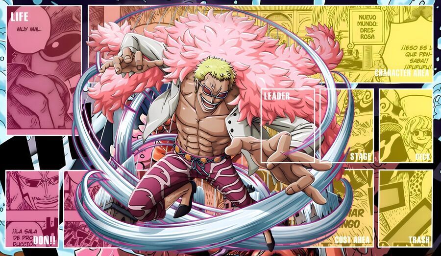 One Piece OP Playmat Doffy Doflamingo Donquixote TCG CCG Playmat Custom  Card Mat