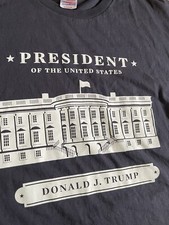 Vintage Donald Trump White House T-Shirt Size Large POTUS Made In The USA