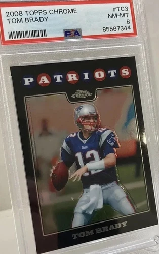 2008 Topps Chrome Tom Brady #TC3 PSA 8
