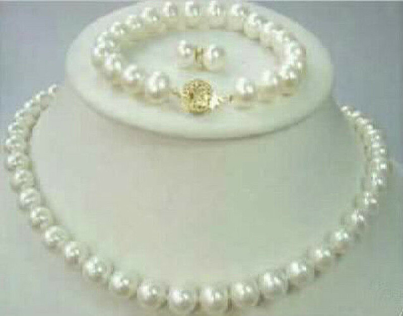 8-9mm Real Natural Akoya Cultured Pearl Necklace Bracelet Earrings