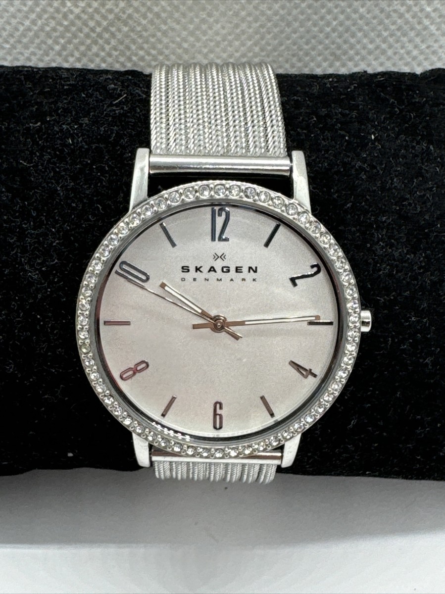 Skagen Denmark SKW2284 Women\'s Silver Stainless Steel Mesh Analog Watch AEA283 Unisex Skagen Denmark Skw2508 Silver Mesh | Mercari main image 4