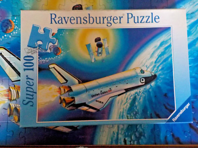 SPACE   SHUTTLE Puzzle Ravensburger Super 100, ab 6 J. Art. Nr. 10 782 7, 1998