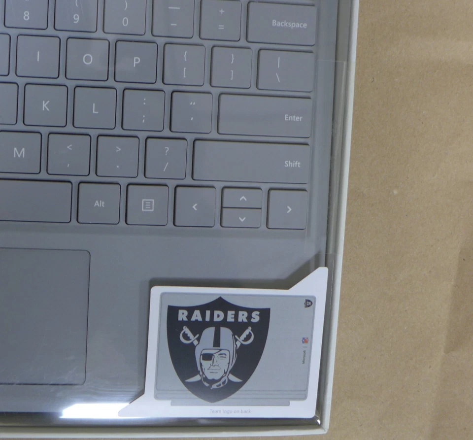 Microsoft Surface Pro Type Cover for Surface Pro 7/6/5/4/3 Gray- Oakland Raiders - Image 4 of 4