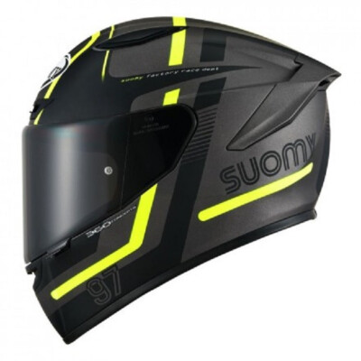 Casco integrale moto Suomy TRACK-1 NINETY SEVEN GUNMETAL YELLOW M