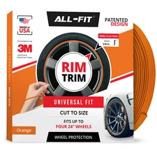 ALL-FIT Rim Trim Wheel Protection Strips Prevent Curb Rash and Scratches(ORANGE)