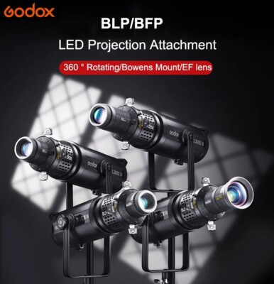 Godox BLP BFP LED Projection Attachment Spotlight Lens Condenser & Bowens Mount