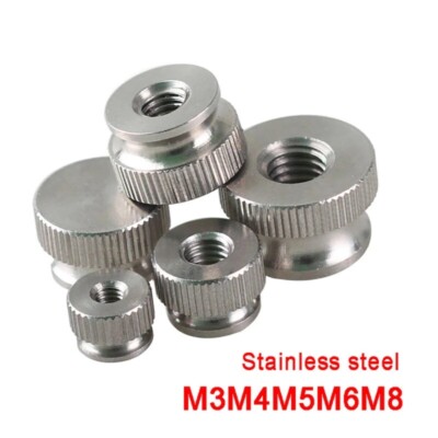 M3-M8 Knurled Thumb Nuts Through/Blind Hole Hand Grip Knobs Step Nut Stainless