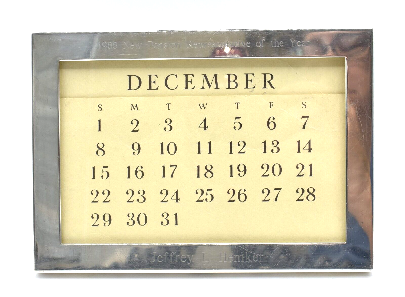 Vintage TIFFANY & CO Sterling Silver Perpetual Calendar Corporate Picture Frame