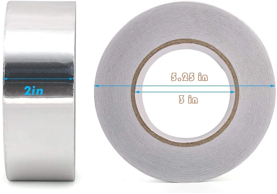 Premium Aluminum Foil Tape, Silver Duct Tape Heavy Duty, Metal, Heat Resistant - Image 3 of 4