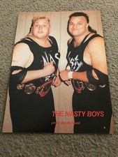 Vintage WCW THE NASTY BOYS Wrestling Pinup Photo BRIAN KNOBBS JERRY SAGS 90s WWF