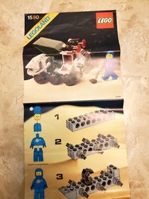 Vtg 1986 Lego 1580 CLASSIC SPACE LUNAR SCOUT Complete Manual 