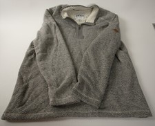Orvis XXL Sherpa Lined Sweater J2L Brighton 1/4 Zip JSF6 Dove Gray NWT
