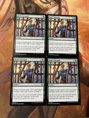 BULL'S STRENGTH x4 mtg NM-M Adventures in The Forgotten Realms 4 Common