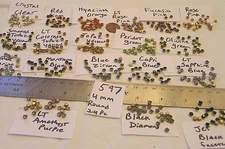 12 Vtg 4mm Swarovski Rhinestone Brass Setting Jewelry Craft Repair Findings 597