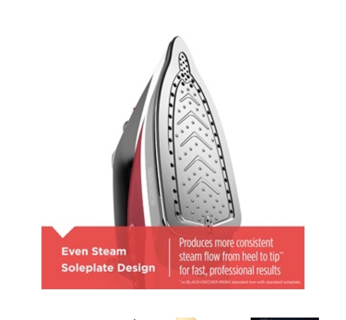 Black+Decker Vitessa Advanced Steam Iron with Stainless Steel Soleplate IR2050
