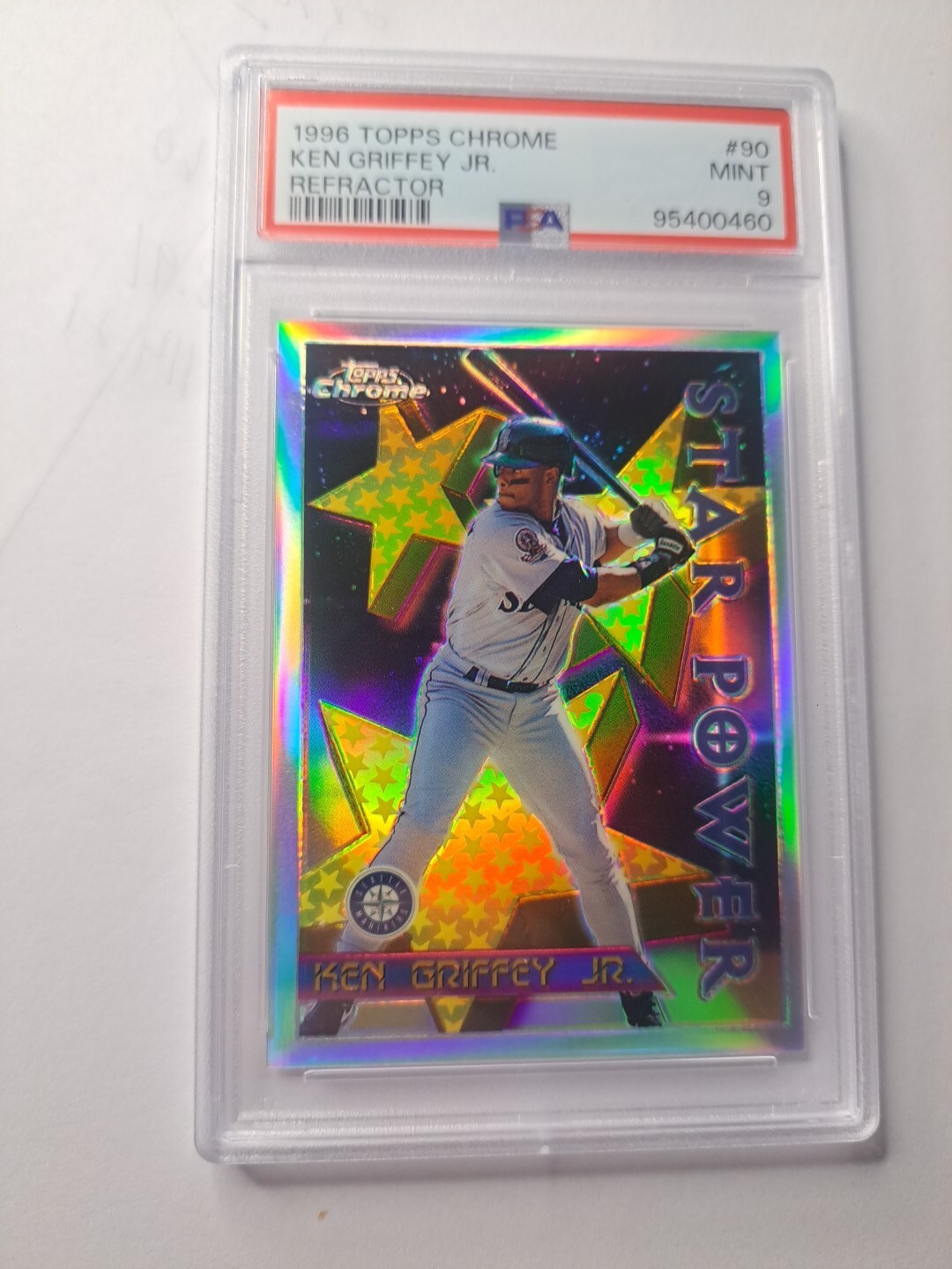 Ken Griffey Jr - 1996 Topps Chrome Star Power Refractor PSA 9 Mint