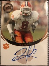 Tye Hill 2006 Press Pass auto autograph Clemson Tigers St Louis Rams rc football