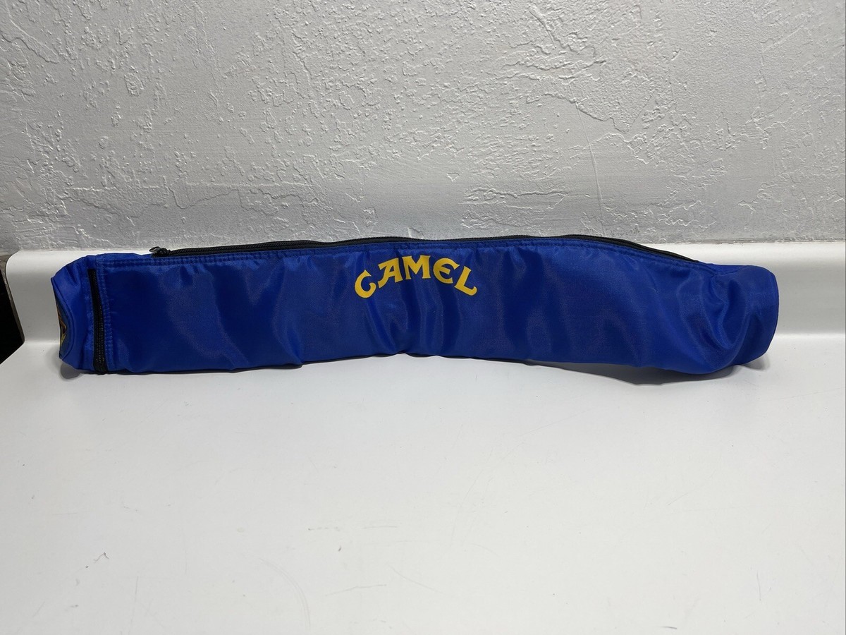 Vintage Joe Camel Smokin Joe Cigarette Pool Cue Stick Soft Case Bag Blue