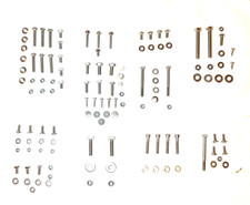 Boulonnerie visserie INOX rénovation cadre Peugeot 103 SP  - 122 pièces - NEUF -