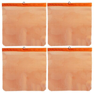 4 Lot RoadPro 1818LO Haulers Safety Flags 18x18 w/ Sewn-In Metal Hanger - Orange