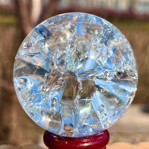 155G Natürliche Titan Regenbogen Quarz Kugel Kristallkugel Heilung - Bild 20 von 22
