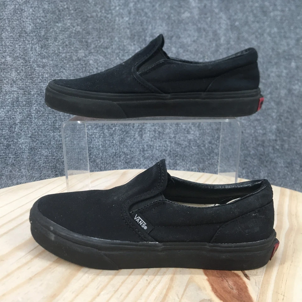 Vans Zapatos Niños 3 Old Skool Tenis Sin Cordones Negro Lona Comodidad Parte Superior Baja 721278 Foto 2 de 4