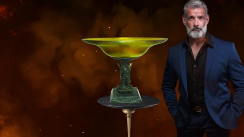 Museum Carder Steuben Huge Aurene Bowl Bronze Harpy & Marble Joliet4You THE BEST