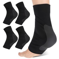 2 Pcs Achilles Tendon Heel Protector Compression Padded Sleeve Socks Premium Gel