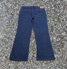 Vintage Faded 80s Levi s 517 Made in USA Orange Tab Bootcut Blue Jeans 32x30