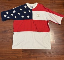 VTG 90s American Flag Shirt “Family Of Eagles” Single Stitch Made In USA Sz XXL
