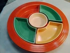 Vintage Fiesta Complete 6 Piece  Relish Tray  Fiestaware Excellent Condition