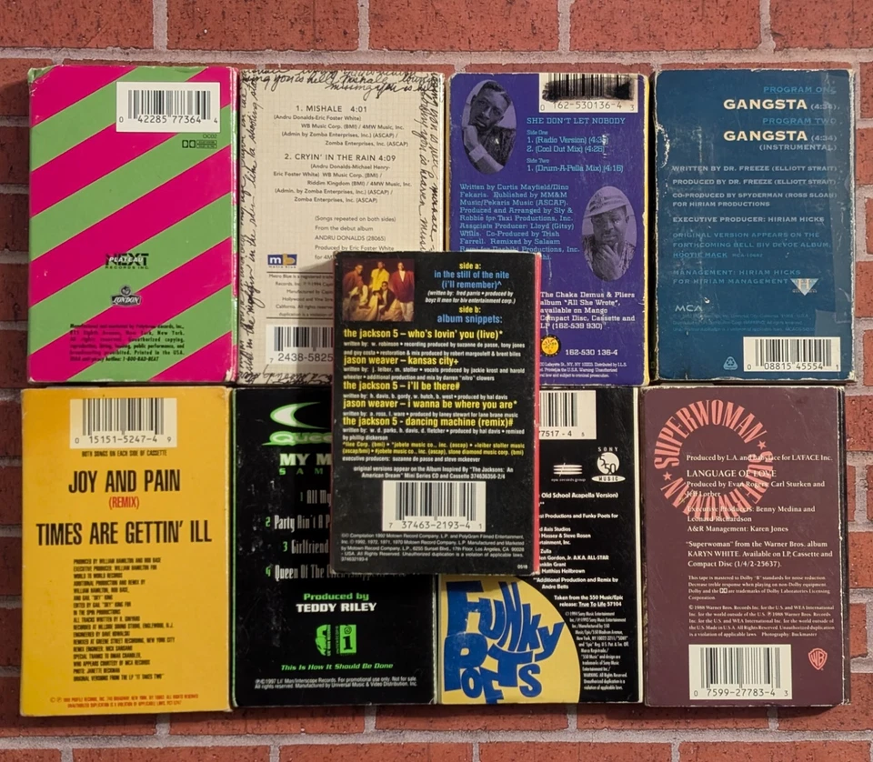 Lot Of 9 R&B Soul Pop Hip Hop Cassette Tape Singles - Bell Biv DeVoe Funky Poets - Imagem 3 de 4