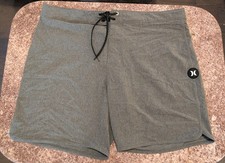 Hurley Men's 38 Phantom Swim Board Shorts Gray Black NWOT
