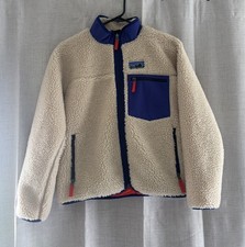 New Patagonia Kids Classic Retro-x Fleece Jacket Dark Natural Size XL