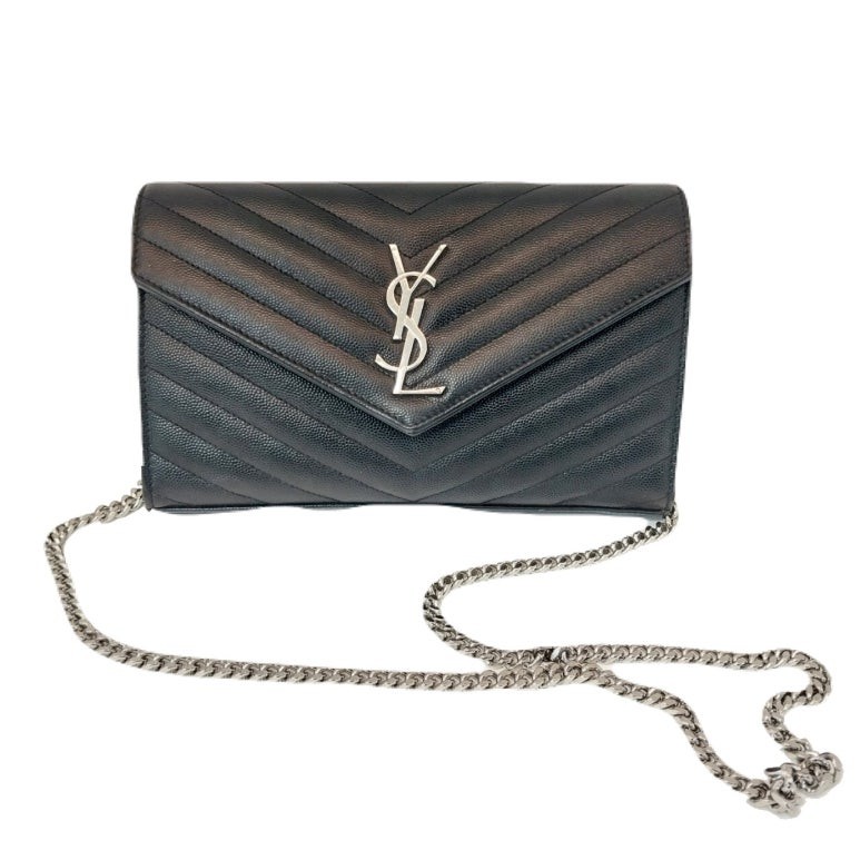 Saint Laurent Nero Monogram Matelassé Cassandra Medium Catena Metallizzata