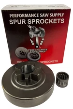 PRO SPUR SPROCKET FIT SOLO 610, 615 3/8" PITCH 7 TOOTH DRIVE FREE NEEDLE BEARING