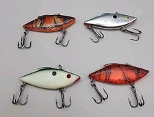 (4) Bill Lewis Rat-l-Trap 1/4oz Lures  NEW HOOKS & RARE Bonus Glow In The Dark 
