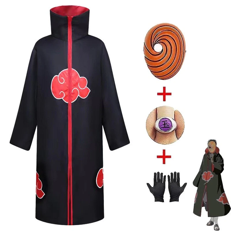 Naruto Akatsuki Tobi Uchiha Mask – Obito Costume Resin Helmet, Orange, Halloween Cosplay, New With Tags
