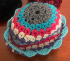 knit hat, handmade by professional knitter, multi-colored, women's one-size — photo 2