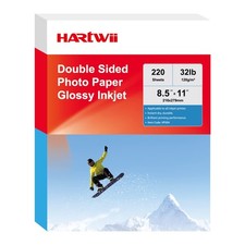 220 Pack Double Sided Photo Paper Glossy Inkjet 8.5x11 32lb 120gsm A4 Letter ...