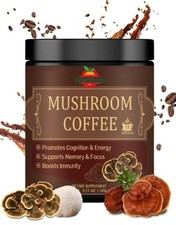 Mushroom Coffee 5 Mushroom Adaptogen Mix Lion's Mane Mushroom Reishi Brand New